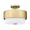 Z-Lite Counterpoint Semi Flush Mount, 2-Light, 13 In.W x 10.75 In.H, Modern Gold/White 495SF13-MGLD - alternate 3